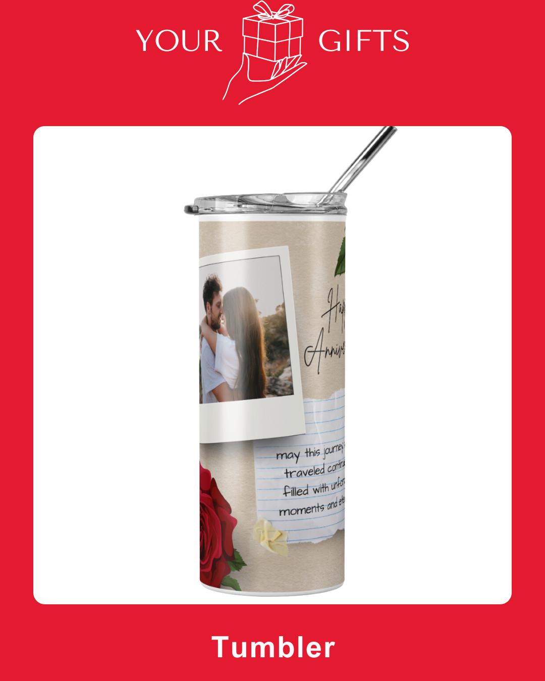 Personalized Anniversary Tumbler - Your Gifts